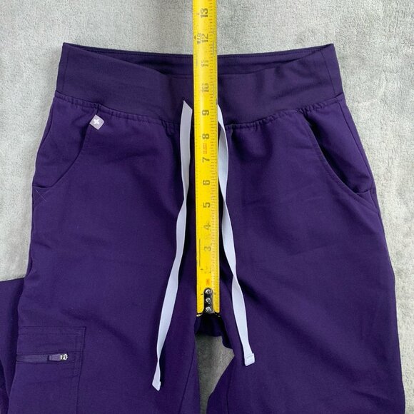 Figs Scrub Pants Womens XS Petite Zamora Jogger Workwear Digital Grape RN Nurse - Picture 8 of 13